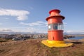 Red Lighthouse above Stykkisholmur, Iceland