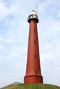 Red lighthouse along the dutch coast, IJmuiden