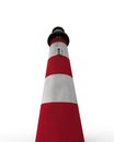 Red Lighthouse Isolated on White Background Royalty Free Stock Photo