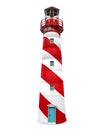 Red Lighthouse Isolated Royalty Free Stock Photo