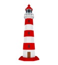 Red Lighthouse Isolated Royalty Free Stock Photo