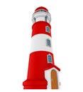 Red Lighthouse Isolated Royalty Free Stock Photo