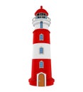 Red Lighthouse Isolated Royalty Free Stock Photo