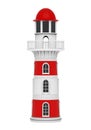 Red Lighthouse Isolated Royalty Free Stock Photo