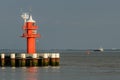 Red Lighthouse at Kiel Canal in Brunsbuettel, Germany