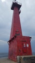 Red Lighthouse in Muskegon