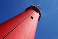 Red lighthouse - view from below Royalty Free Stock Photo