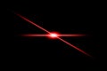 The red ligth on black abstract background