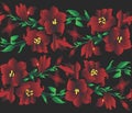 Red lilly pattern illustration