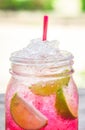 Red Lime Soda Soda beverage A mixture of Red nectar, salt, lemon Royalty Free Stock Photo