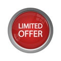 Red limited offer. Special offer badge. Big sale special offer. Vector background. Store label. Vector illustration. Royalty Free Stock Photo