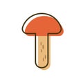 Red line cartoon mushroom