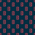 Red line Software, web development, programming concept icon isolated seamless pattern on black background. Programming Royalty Free Stock Photo