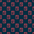 Red line Software, web development, programming concept icon isolated seamless pattern on black background. Programming Royalty Free Stock Photo