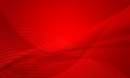 Red lines wave curve depth with soft gradient abstract background Royalty Free Stock Photo