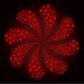 Red Linked Hub Icon Rotation Spin