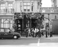the Red Lion pub in London, black and white