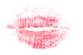 Red lip imprint