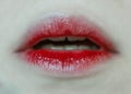 Red lips blood Royalty Free Stock Photo
