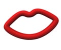 Red lips frame 3d