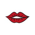 Red lips icon.