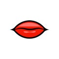 Red lips illustration vector design isolated Royalty Free Stock Photo