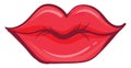 Red lips, illustration, vector Royalty Free Stock Photo