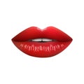 red lips isolated