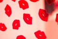 Red lips lipstick abstract Royalty Free Stock Photo