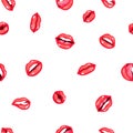 Red lips seamless pattern Royalty Free Stock Photo