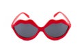 Red lips sunglasses Royalty Free Stock Photo