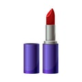 Red Lipstick as Decorative Cosmetics or Color Cosmetics Vector Illustration Royalty Free Stock Photo