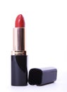 Red lipstick in black tube