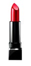 red lipstick in black tube in transparent ckground