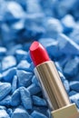 Red lipstick closeup, luxury make-up and beauty cosmetic