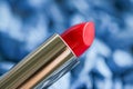 Red lipstick closeup, luxury make-up and beauty cosmetic