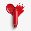 Red Paint Tube with Heart Shape Royalty Free Stock Photo