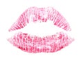 Red lipstick kiss Royalty Free Stock Photo
