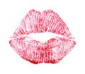 Red lipstick kiss Royalty Free Stock Photo