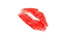 Red lipstick kiss Royalty Free Stock Photo