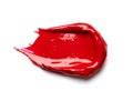 Red lipstick stroke isolated on white Royalty Free Stock Photo