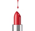 Red Lipsticks and lipstick smear Royalty Free Stock Photo