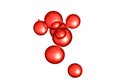 Red liquid bubbles Royalty Free Stock Photo