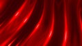 Red liquid chrome waves background, shiny and lustrous metal pattern texture, silky 3D illustration Royalty Free Stock Photo