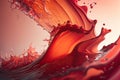 Red liquid splash closeup Royalty Free Stock Photo