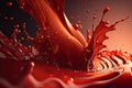 Red liquid splash closeup Royalty Free Stock Photo