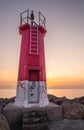 Red little lighthouse 3 Royalty Free Stock Photo