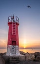 Red little lighthouse 4 Royalty Free Stock Photo