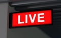 Red LIVE sign Royalty Free Stock Photo