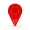 Red Location Pin Icon Isolated on White Background map marker navigation Royalty Free Stock Photo